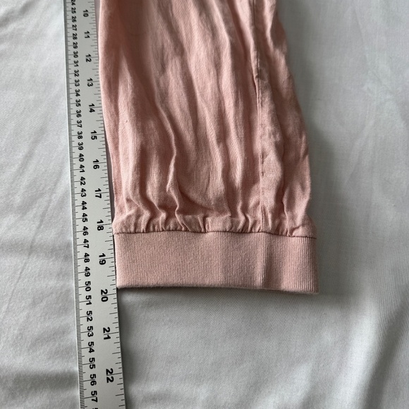 Guess Women's 100% LINEN Capri Jogger Style Pants Pink Small Beach Boardwalk - Picture 13 of 16
